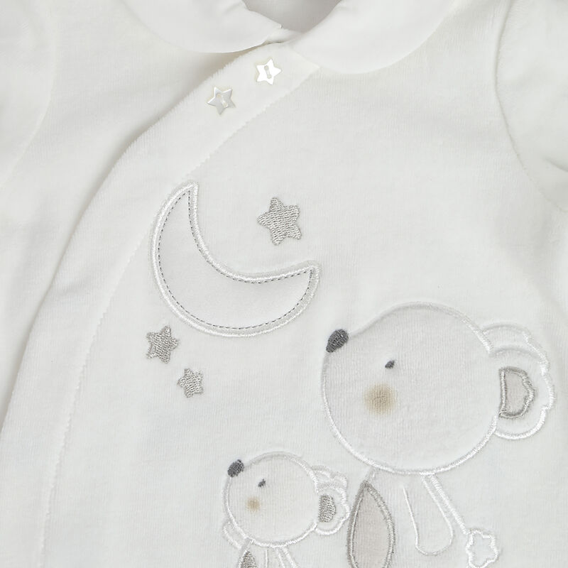 Infants Bronze Applique Front Opening Babysuit image number null